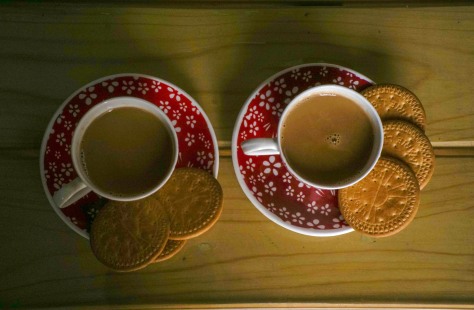 Usually its one as hubby doesn’t drink tea. This was when my sis came to visit us!